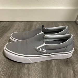 Women's Size 8.5 Grey slip-on vans